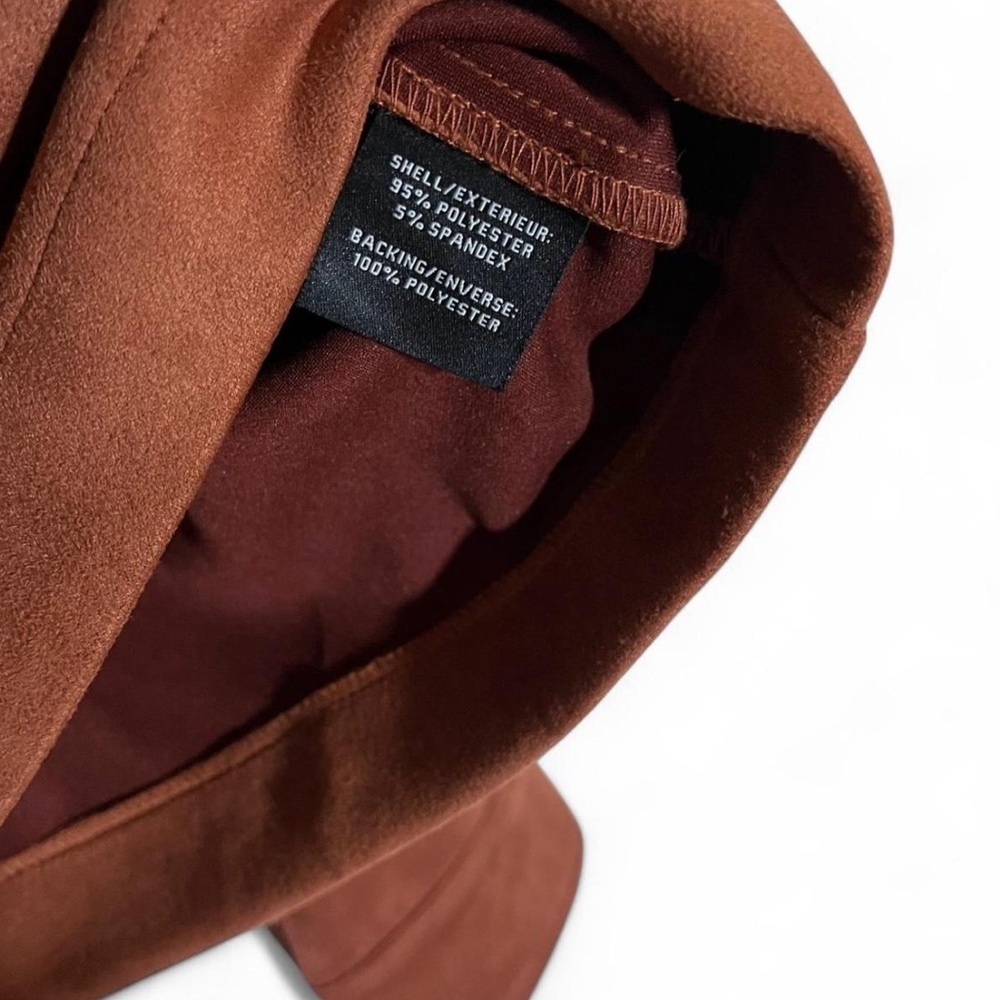 Bagatelle Faux Suede Brown Button Down Jacket Size L Western Boho Chic - Picture 6 of 6